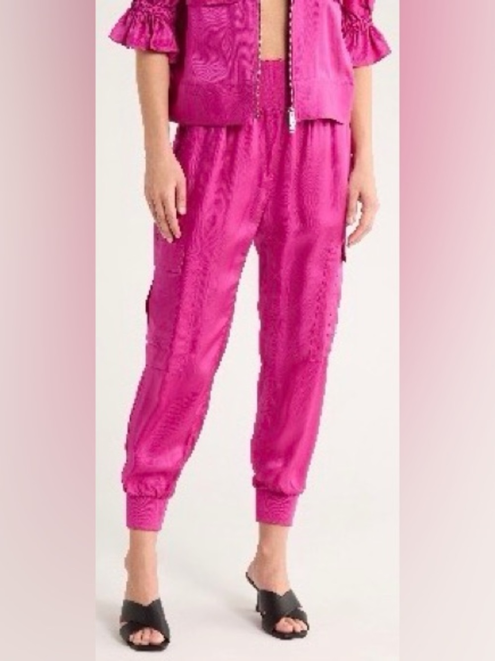 Cinq a Sept Giles Crop Cargo Joggers - Plum Radish